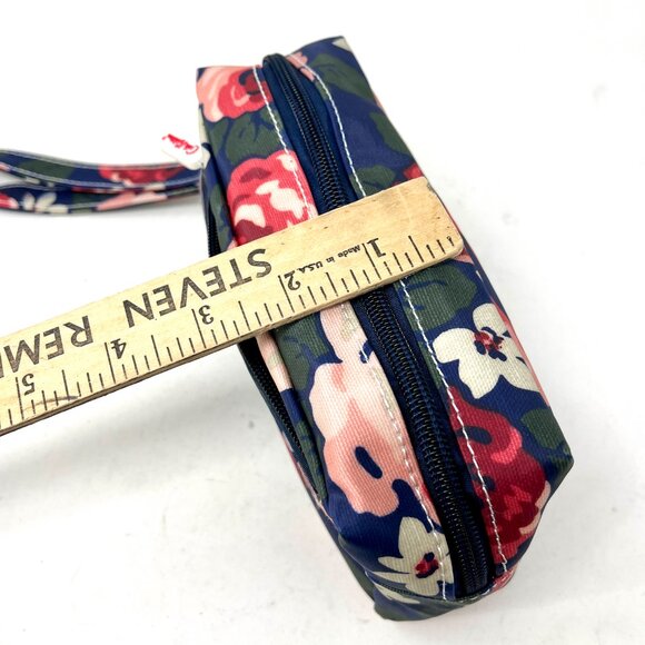 Rare ~ Cath Kidston London Wristlet Pouch Blue Floral - Picture 10 of 10